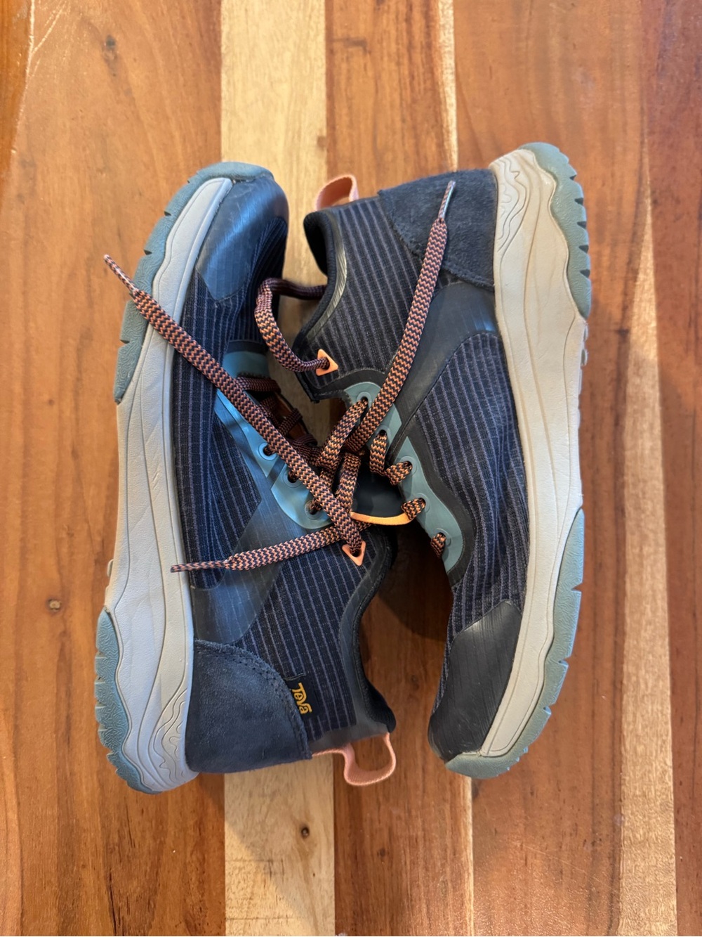 Teva Men's Navy Athletic Trail Sneakers with Tan Accents